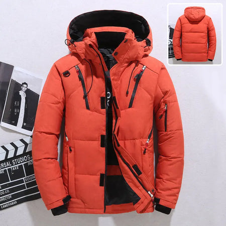 Outdoor Windproof Hooded Jacket Leisure Sports Coat With Pockets Warm Mens Clothing Heaventlyshop