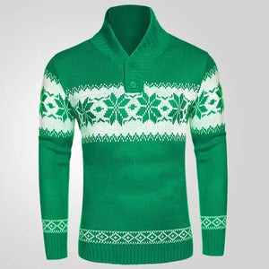 Men's Sweater Long Sleeve Christmas Jacquard Knitted Sweater Heaventlyshop