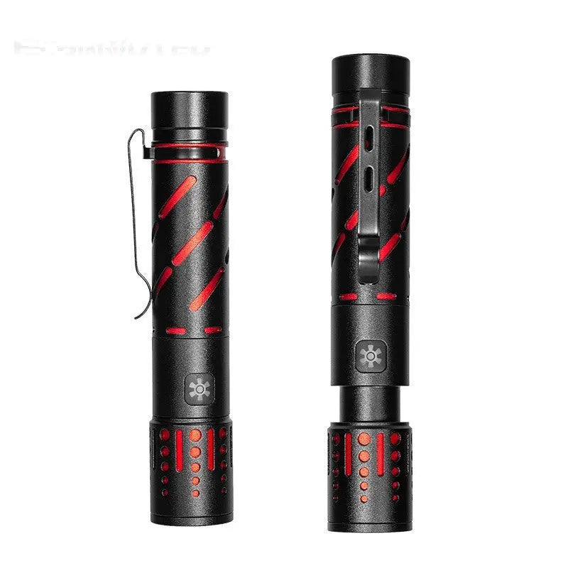 Rechargeable Zoom LED Laser Long Range Aluminum Alloy Outdoor Lighting Flashlight Heaventlyshop