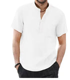 Men’s Casual Cotton Linen T-Shirt Heaventlyshop