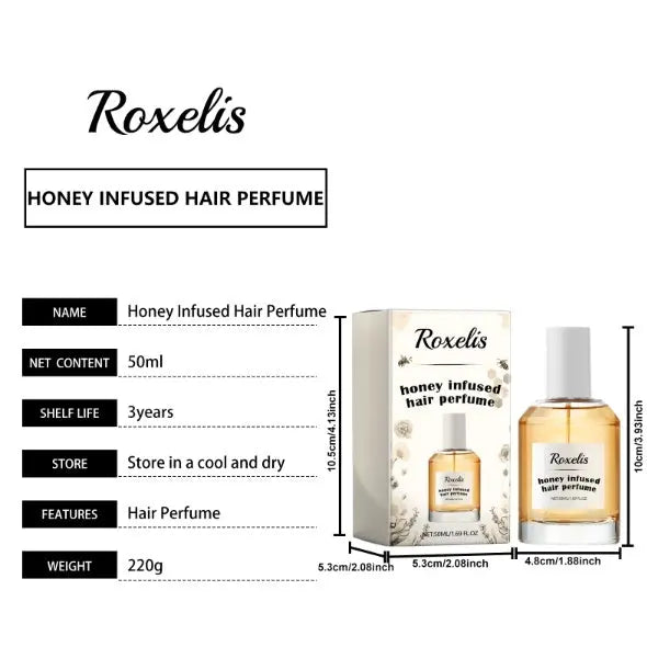 Roxelis Honey Hair Care Perfume Hair Care Fragrance Nourishes And Restores Dry And Rough Hair With A Smooth Moisturizing Perfume Heaventlyshop