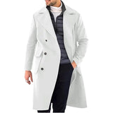 Woolen Men's Coat Thickened Long Section Double Breasted Coat Heaventlyshop