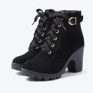 Cross strappy booties with Martin boots Heaventlyshop