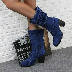 Denim mid boots Heaventlyshop