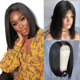 Front lace black short straight hair Heaventlyshop