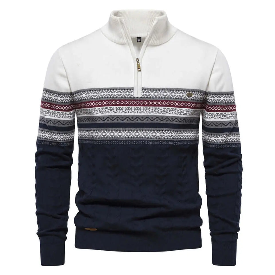 Men's Fashion Stand-up Collar All-match Half Zipper Sweater - Heaventlyshop