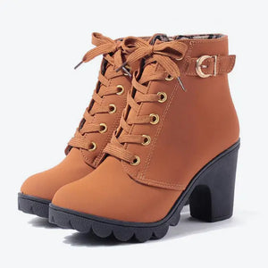 Cross strappy booties with Martin boots Heaventlyshop