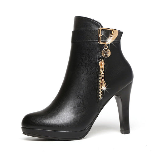 Womens Autumn Leather Boots Heaventlyshop