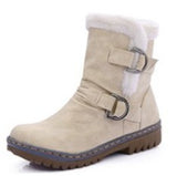 Belt Buckle Flat Martin Boots Short Snow Boots Heaventlyshop