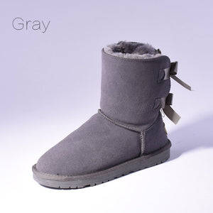 High Quality SALE Women Australia Snow Boots Warm Fur Baileys Bow Boots Women Winter Boots Snow Boots Big Size Heaventlyshop