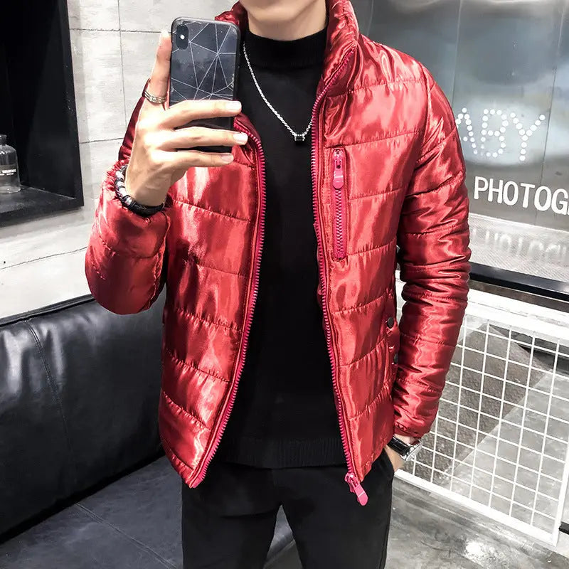 European And American Men's Plus Velvet Thick Coat Cotton Coat Heaventlyshop