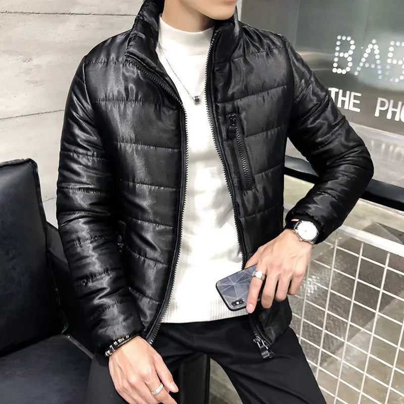 European And American Men's Plus Velvet Thick Coat Cotton Coat Heaventlyshop