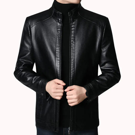 Middle-Aged And Elderly Men's Leather Jackets Heaventlyshop