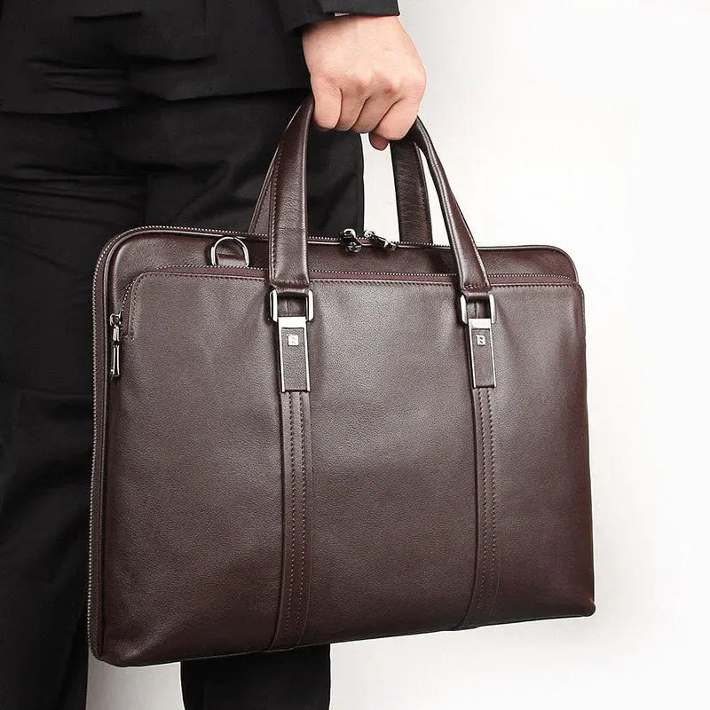 Gentleman Style Leather Men's Bags Business Bag Briefcases Men's Handbags Atmospheric And Stable Handbags Heaventlyshop