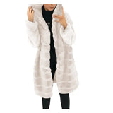 Jacket Winter White Big Solid Jackets For Women Long Coat - Heaventlyshop