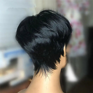 Black Chemical Fiber Hair Realistic Wig Heaventlyshop