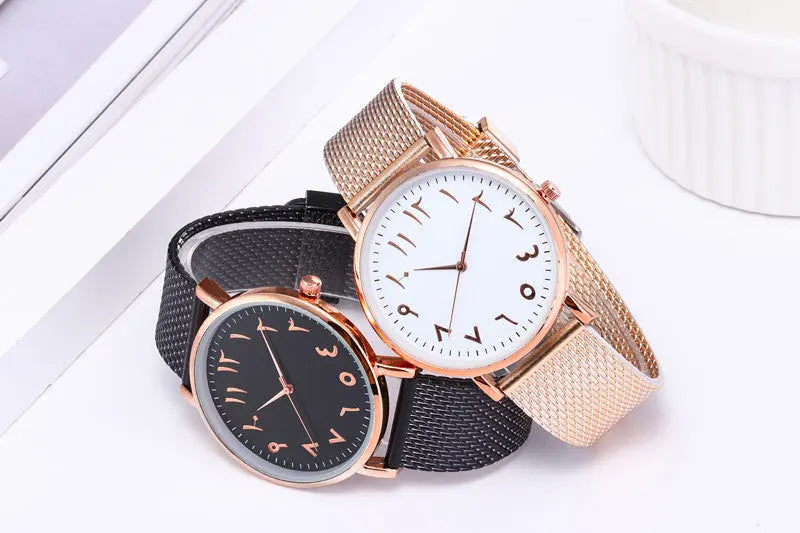 Fashion Creative Quartz Watches Couple Watches Digital Mesh Band Watches Heaventlyshop