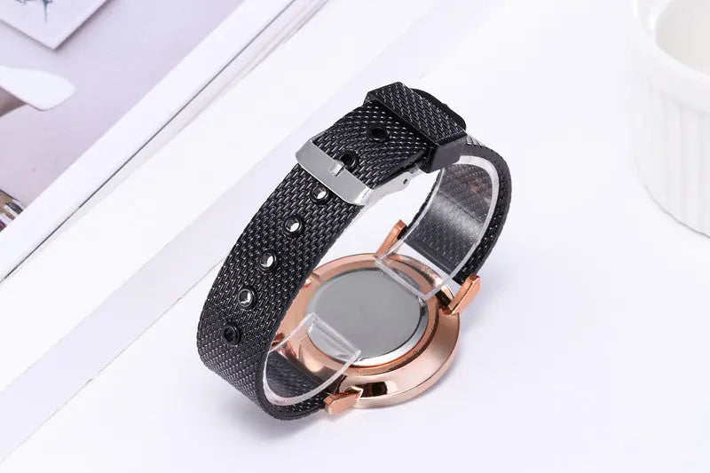 Fashion Creative Quartz Watches Couple Watches Digital Mesh Band Watches Heaventlyshop