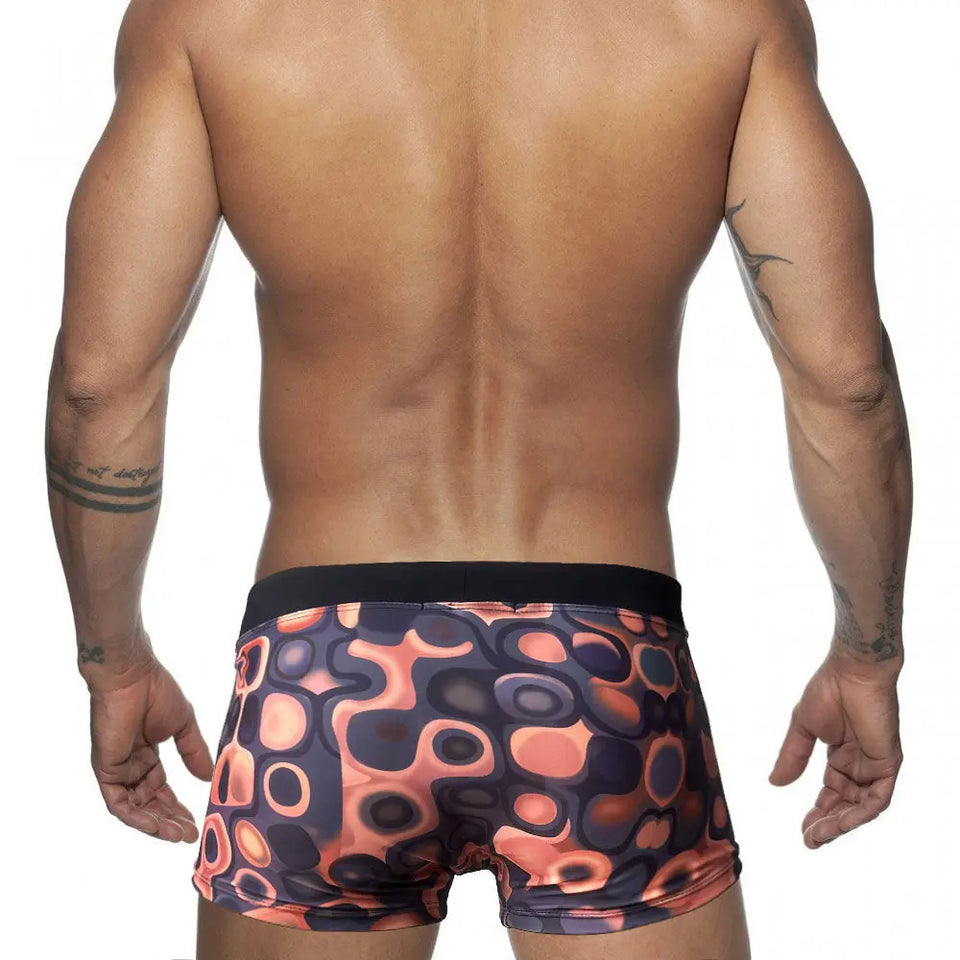 Men's Brown Printed Boxer Swimming Trunks Heaventlyshop