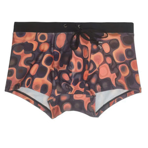 Men's Brown Printed Boxer Swimming Trunks Heaventlyshop