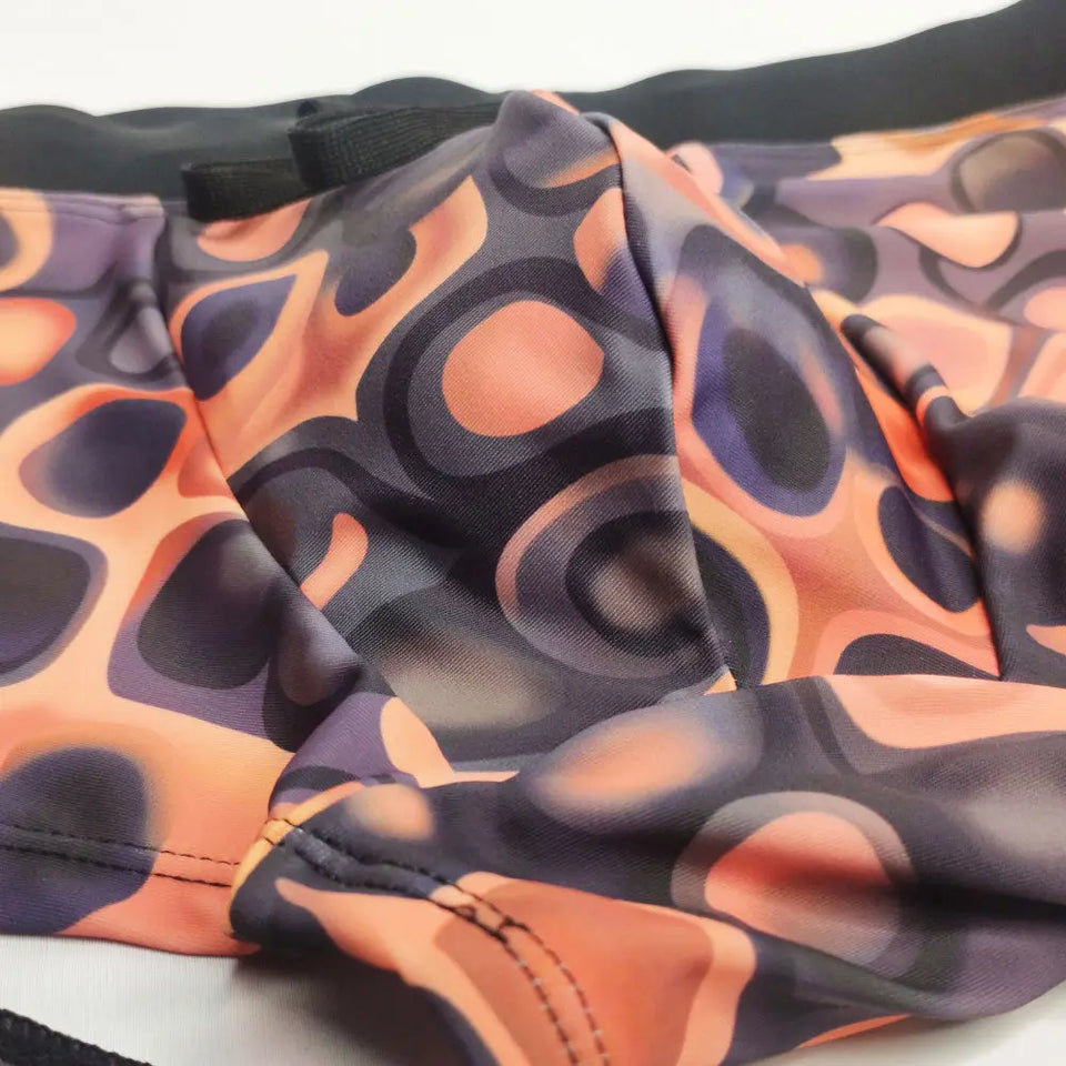 Men's Brown Printed Boxer Swimming Trunks Heaventlyshop