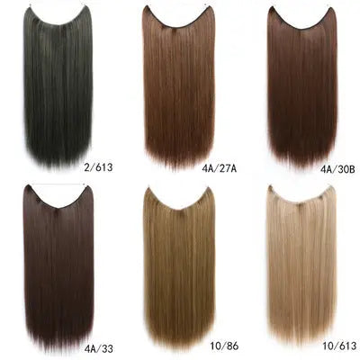 22" Invisible Wire No-Clip Hair Extensions Heaventlyshop