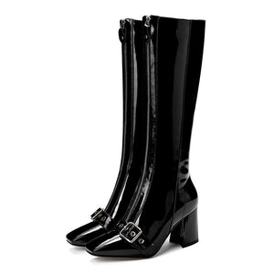 Boots, patent leather Martin boots Heaventlyshop