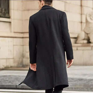 Men's long trench coat woolen coat Heaventlyshop