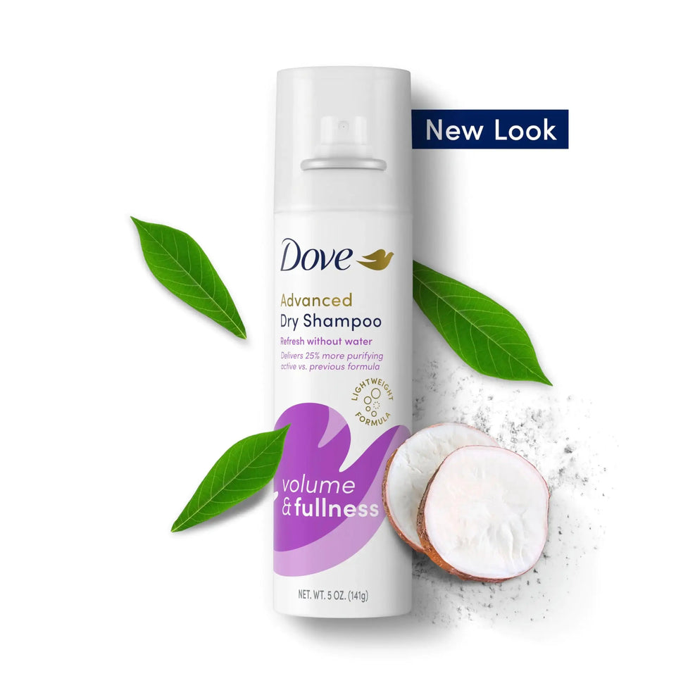 Dove Dry Shampoo Volume & Fullness 2 Count for Oily Hair for Refreshed Hair 5 oz 5 Ounce (Pack of 2) light clean scent Heaventlyshop