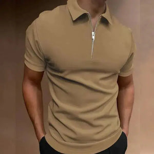 Summer Men's Solid Color Polo Shirts Heaventlyshop