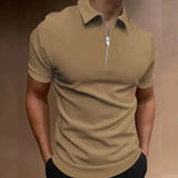 Summer Men's Solid Color Polo Shirts Heaventlyshop
