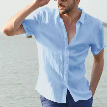 Summer Short-Sleeved Men's Shirts Heaventlyshop