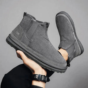 Winter Fleece Snow Boots Round-toed Flat Shoes Casual Warm Sports Shoes Men Ankle Boot Heaventlyshop