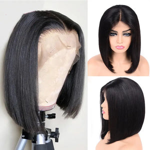 Front lace black short straight hair Heaventlyshop