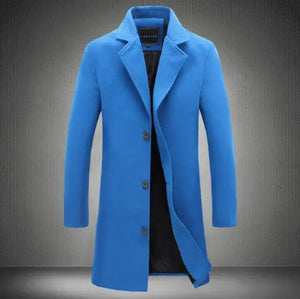 Autumn And Winter New Mens Solid Color Casual Business Woolen Coats Heaventlyshop