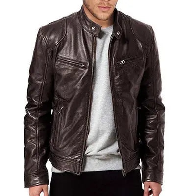 PU Leather Jacket Slim Leather Jacket Heaventlyshop