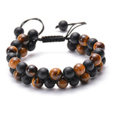 Tiger Eye Couple Bracelets Matte Black Agate Beads Bracelet Heaventlyshop