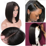 Front lace black short straight hair Heaventlyshop