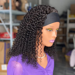 200 Curly Headbandwig Human Hair Wigs Heaventlyshop