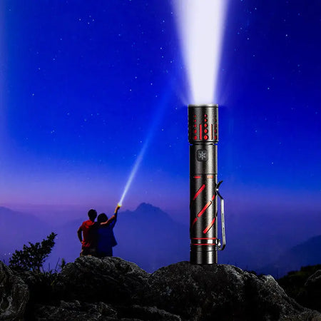 Rechargeable Zoom LED Laser Long Range Aluminum Alloy Outdoor Lighting Flashlight Heaventlyshop