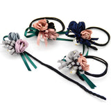 Half Bun Pearl Flower Hair Elastic Korean Hair Accessories Heaventlyshop