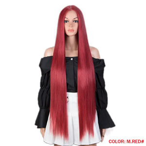 Long Straight Hair Synthetic Fiber Headgear Heaventlyshop