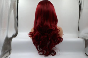 Burgundy front lace chemical fiber wig Heaventlyshop