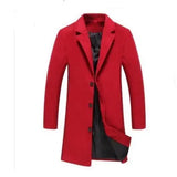 Autumn And Winter New Mens Solid Color Casual Business Woolen Coats Heaventlyshop