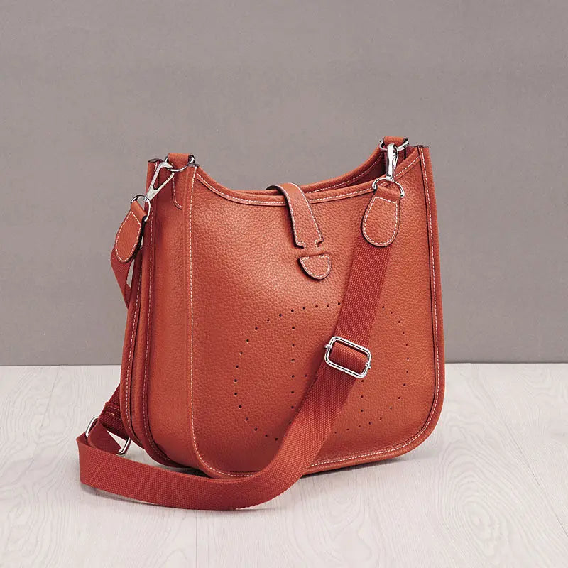 Women Litchi Stria Leather Crossbody Shoulder Togo Classic Purse Handbag Bags H Heaventlyshop