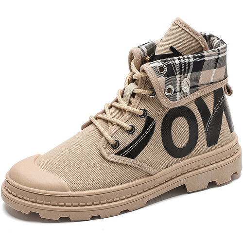 New All-match High-top Girls Canvas Short Boots Women's Shoes Heaventlyshop