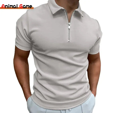 Summer Men's Solid Color Polo Shirts Heaventlyshop