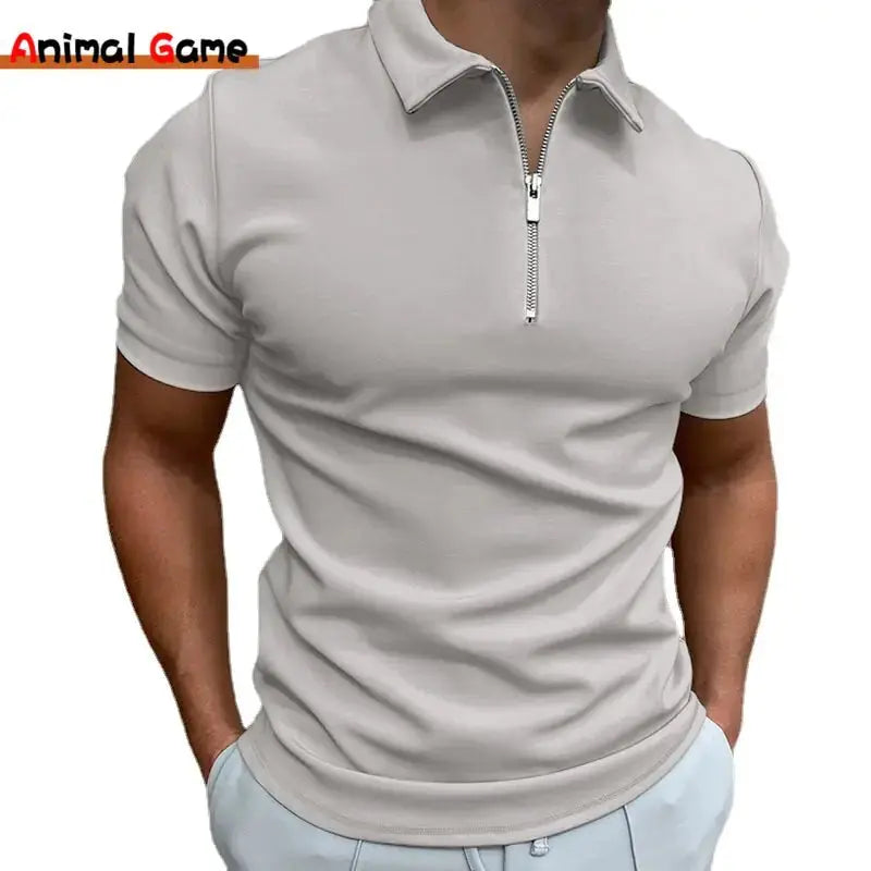 Summer Men's Solid Color Polo Shirts Heaventlyshop