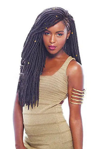 African black solid braided chemical fiber wig Heaventlyshop