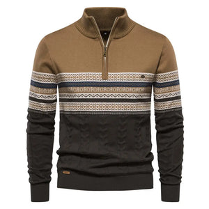 Men's Fashion Stand-up Collar All-match Half Zipper Sweater - Heaventlyshop